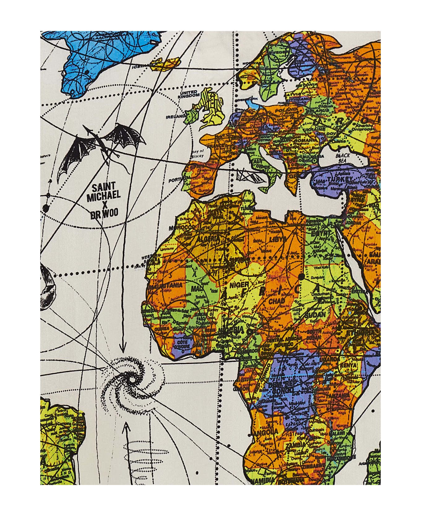 SAINT Mxxxxxx World Map Shirt - Multicolor