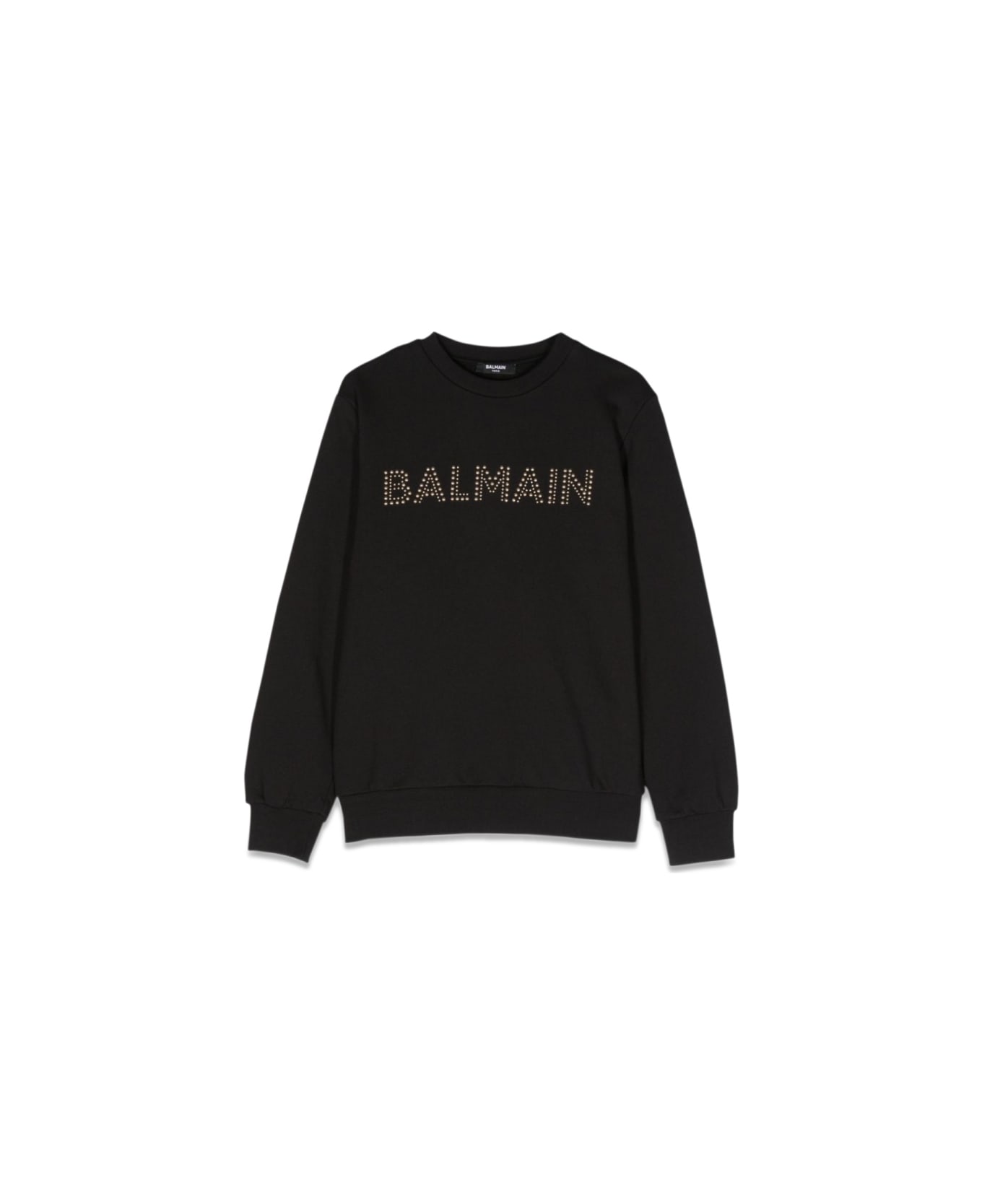 Balmain Logo Crewneck Sweatshirt - BLACK