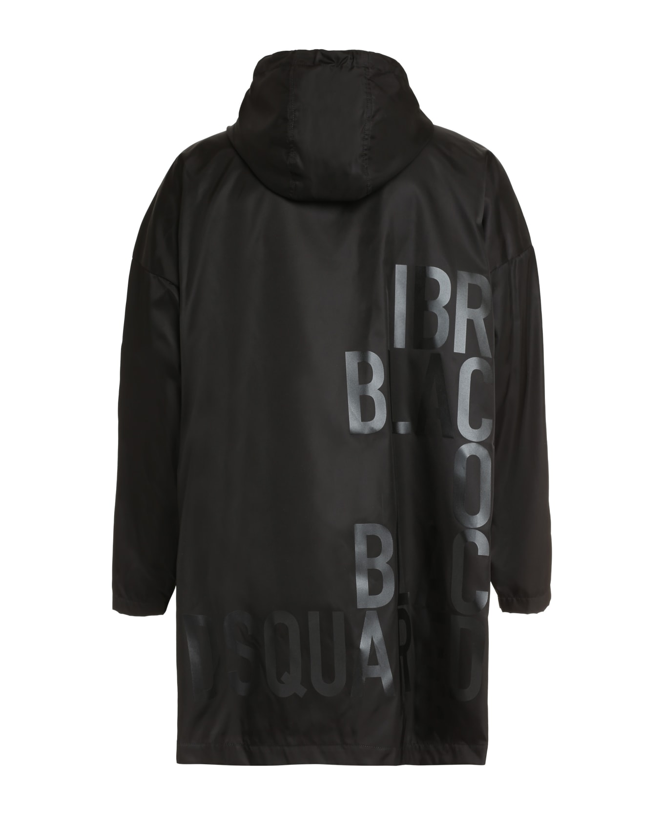 Dsquared2 Ibra Hooded Nylon Jacket - black