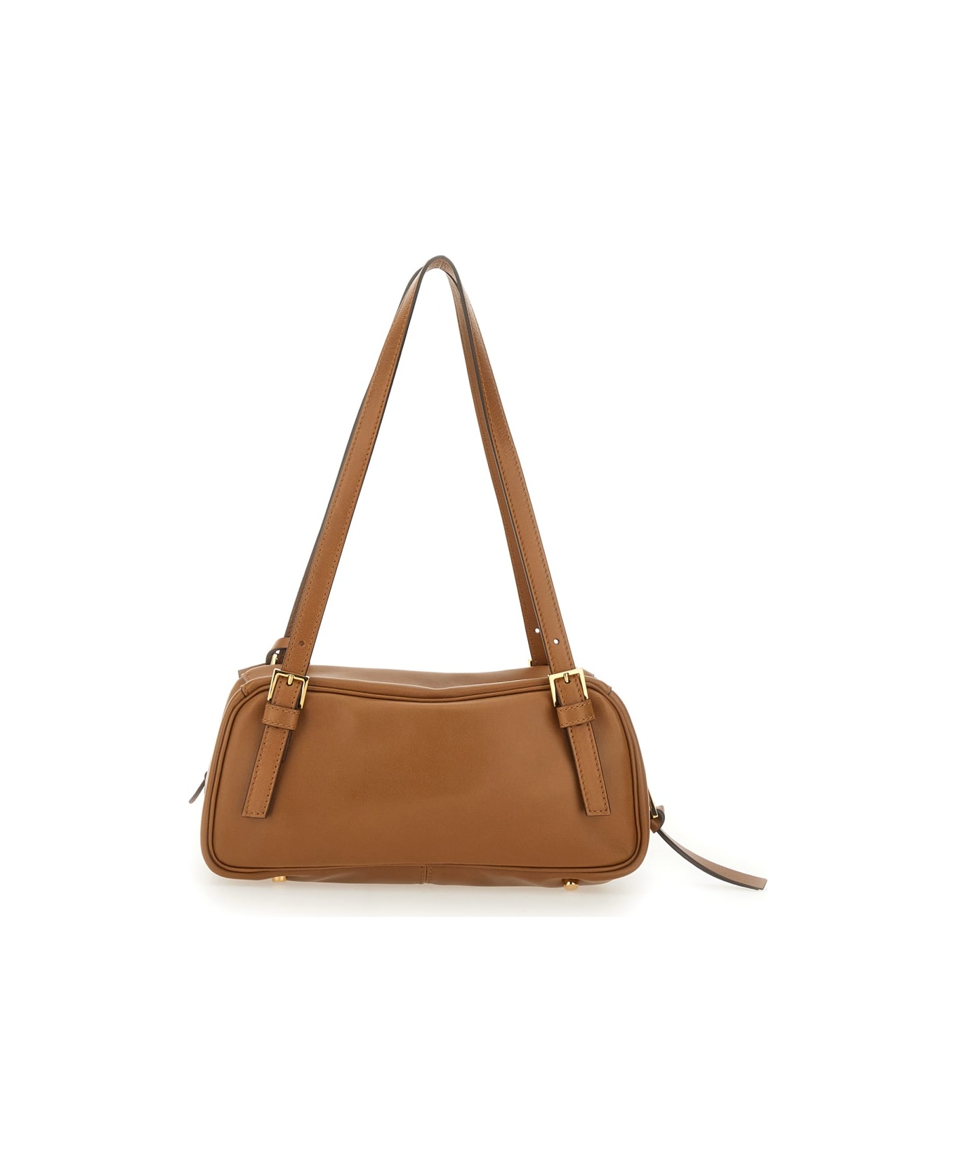 Versace Shoulder Bag "bowling Tag" - BROWN