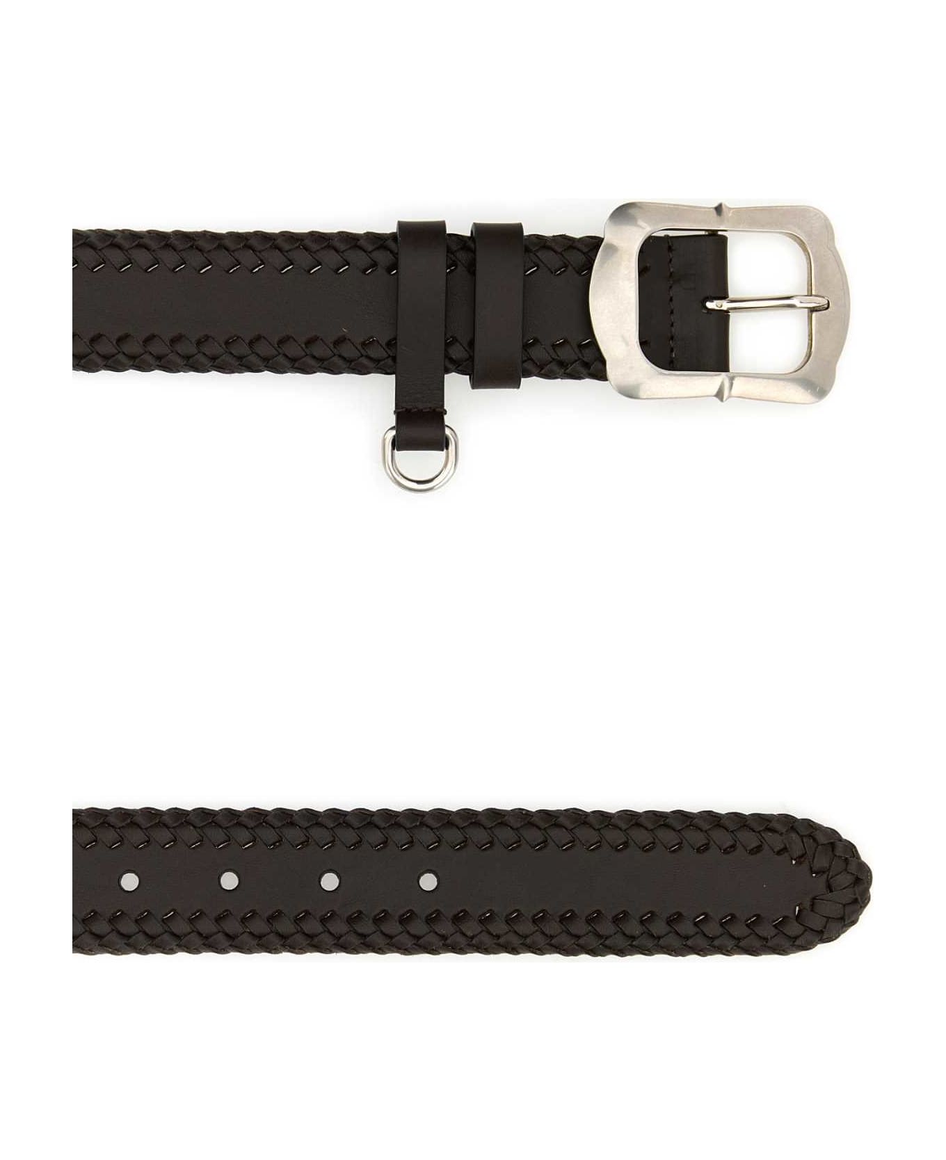 Prada Brown Leather Belt - CAFFE'