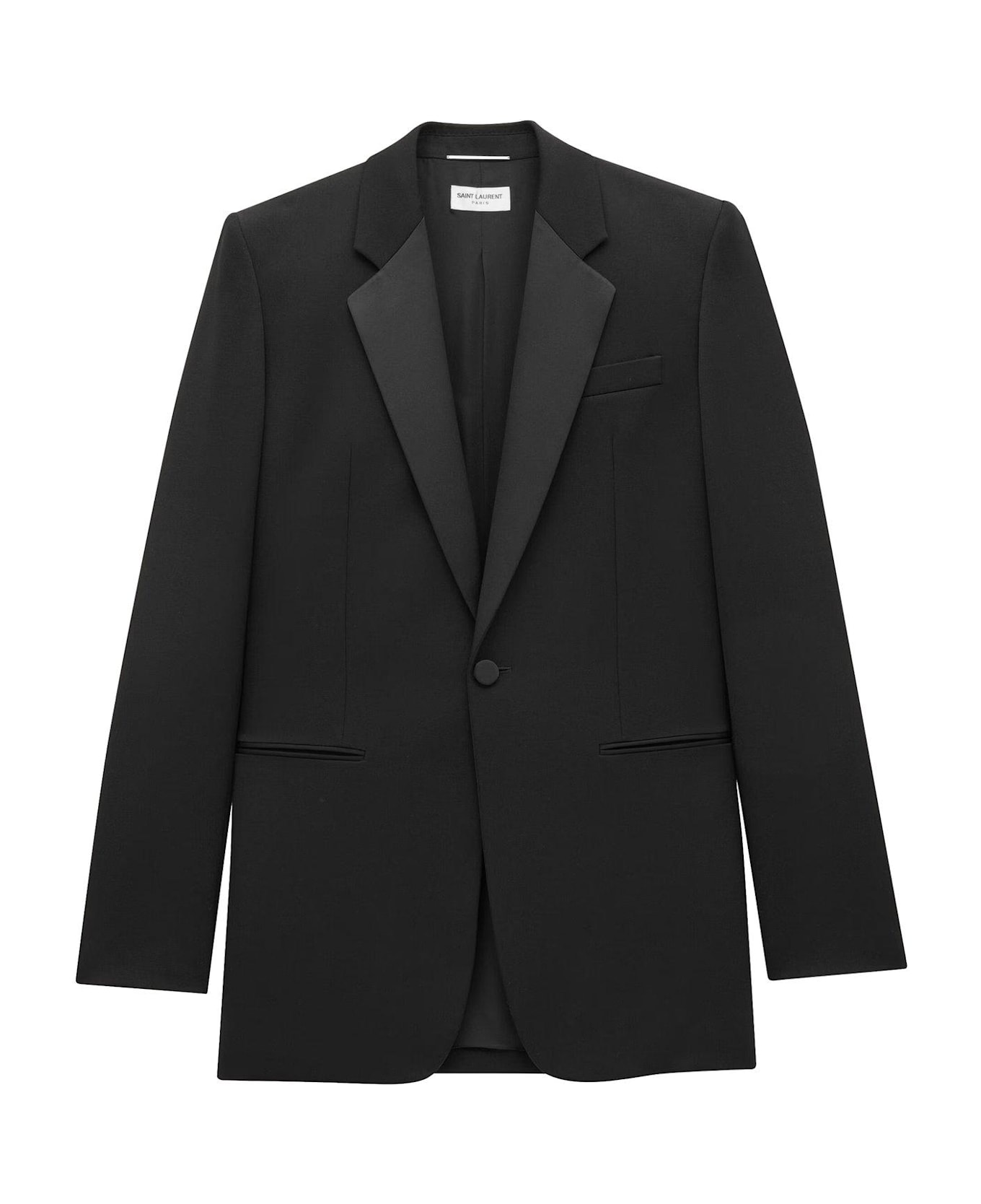 Saint Laurent Classic Long-sleeve Tuxedo Blazer - Nero