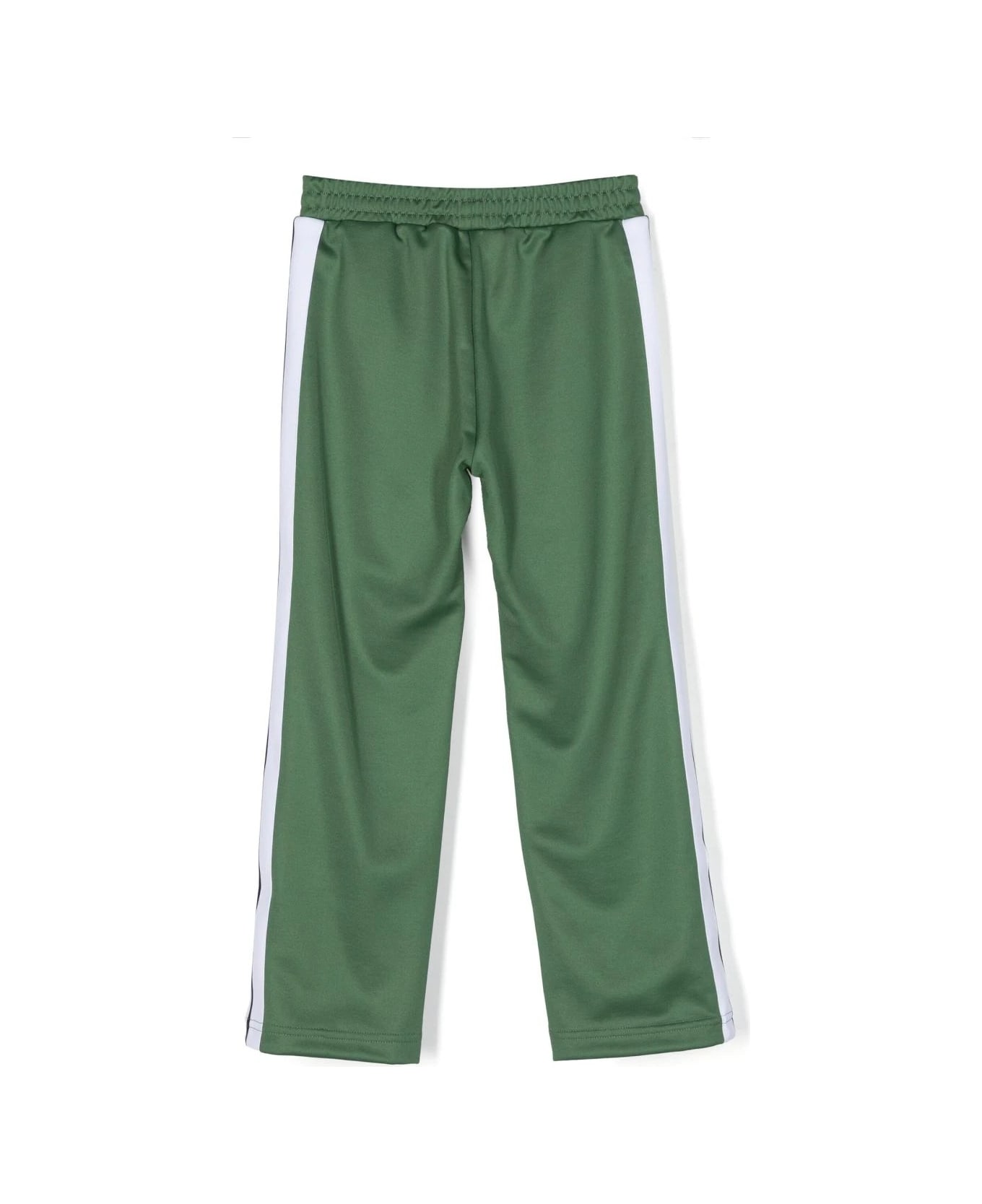 Palm Angels Green Track Trousers With Logo - Green