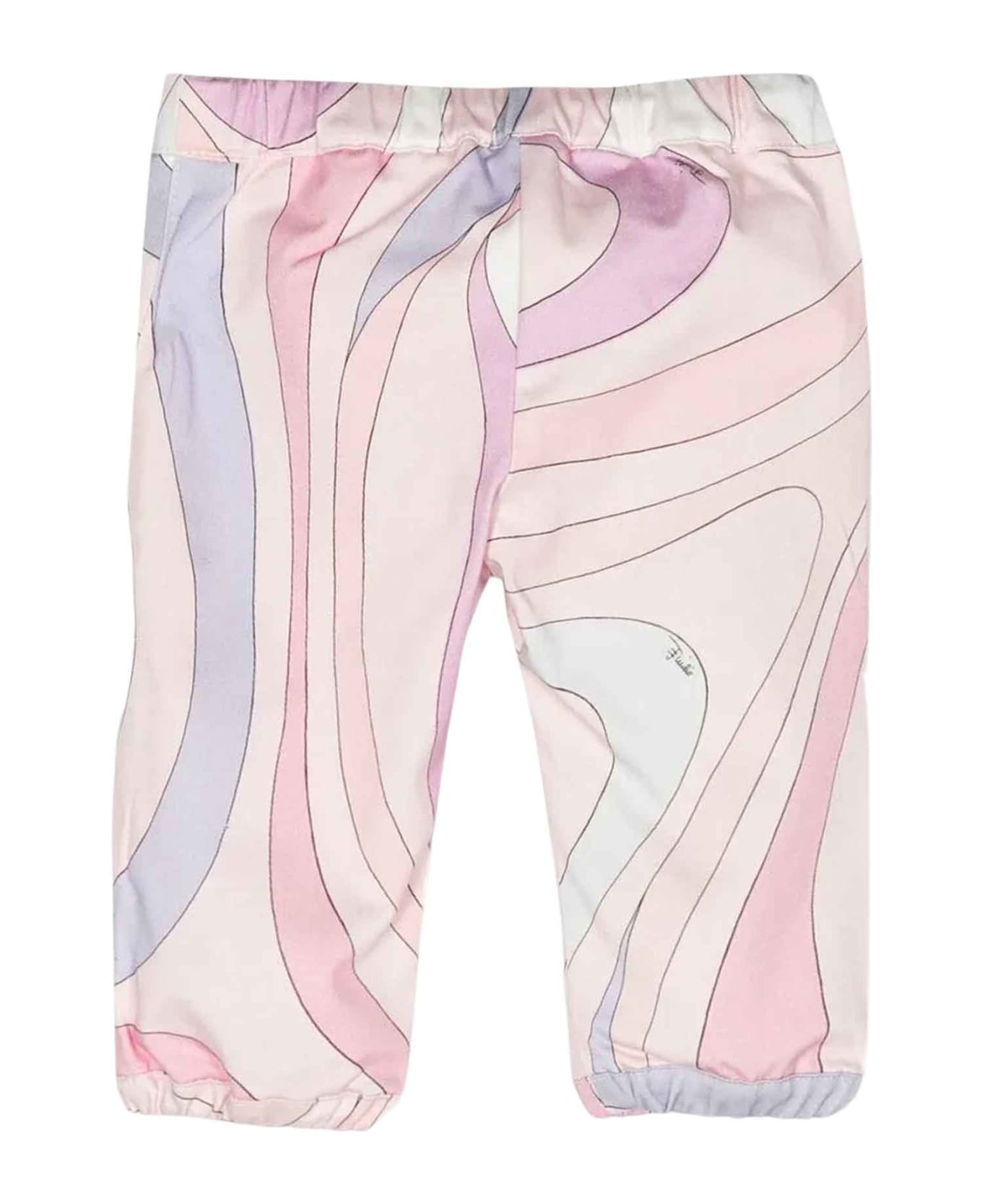 Emilio Pucci Pink Trousers Baby Girl - Rosa/multicolor