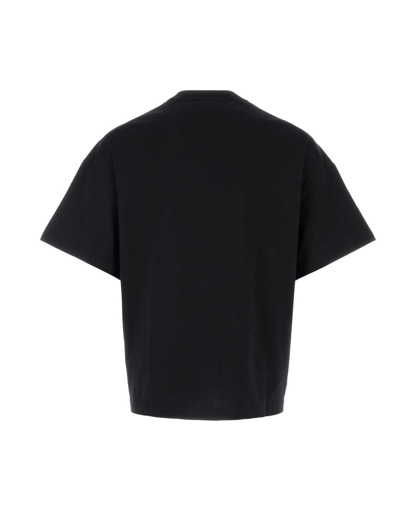 Jil Sander Black Cotton Oversize T-shirt - Black
