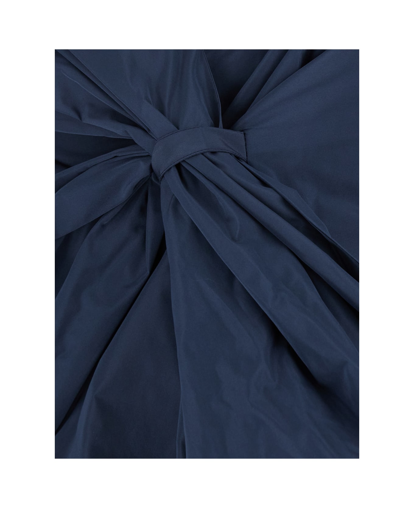 Parosh Blue Asymmetric Cape With Knot Detail In Tech Fabric Woman - Blu