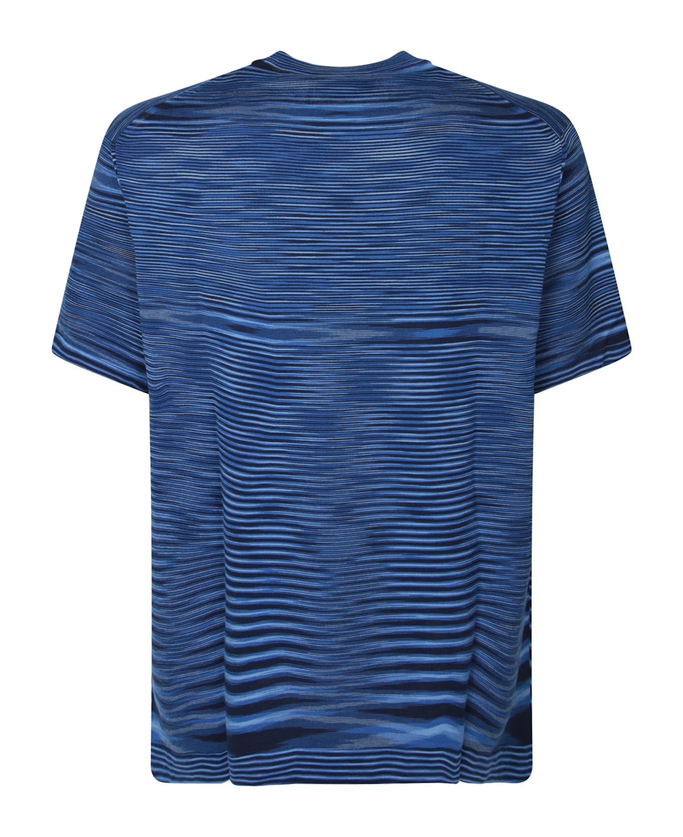 Missoni Short Sleeved Striped Crewneck T-shirt - Blue