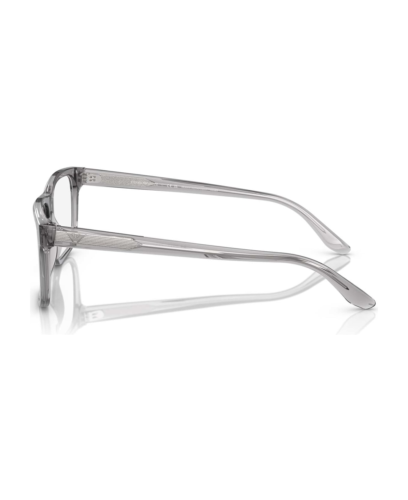 Emporio Armani Ea3218 Shiny Transparent Grey Glasses - Shiny Transparent Grey