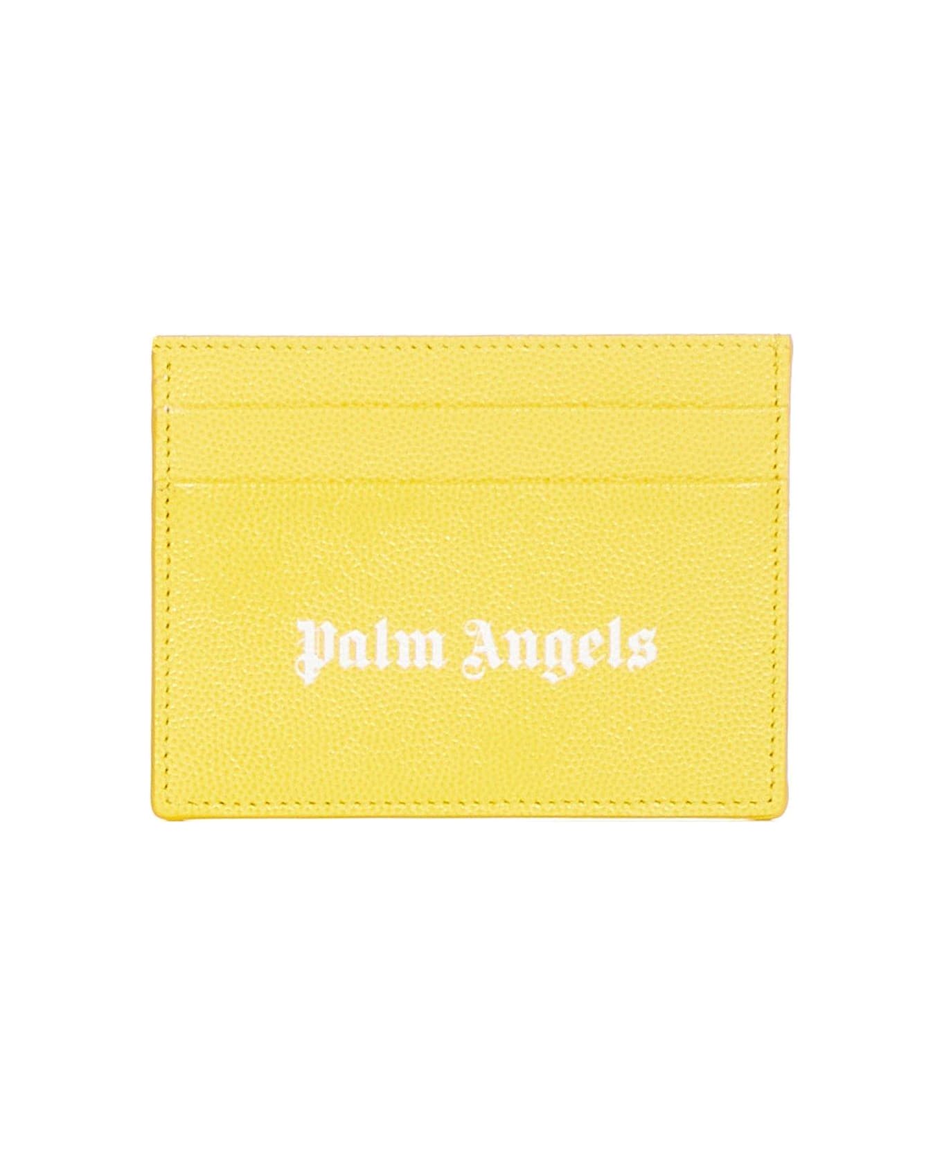 Palm Angels Logo Printed Cardholder - Yellow