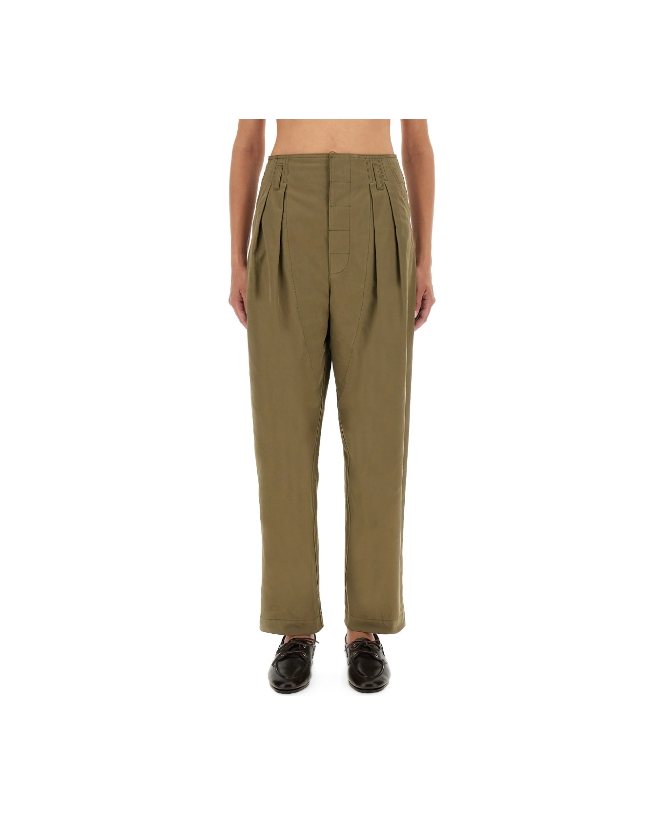 Moschino Tailored Pants With Pleats - GREEN