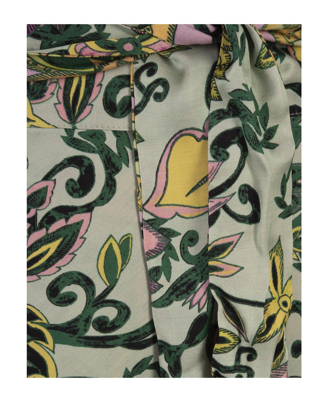Diane Von Furstenberg Krisa Reversible Skirt In Garden Paisley Mint Green And Pink - Multicolour