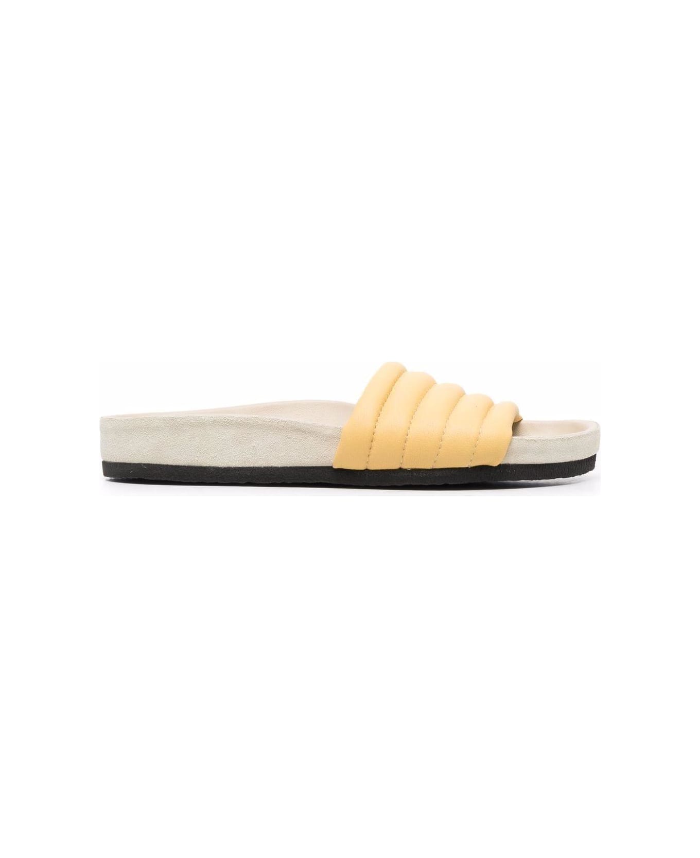 Isabel Marant Shellea Padded Slides - yellow