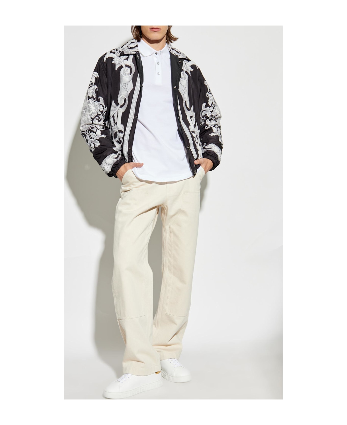Versace Polo With 
medusa
 Head - WHITE