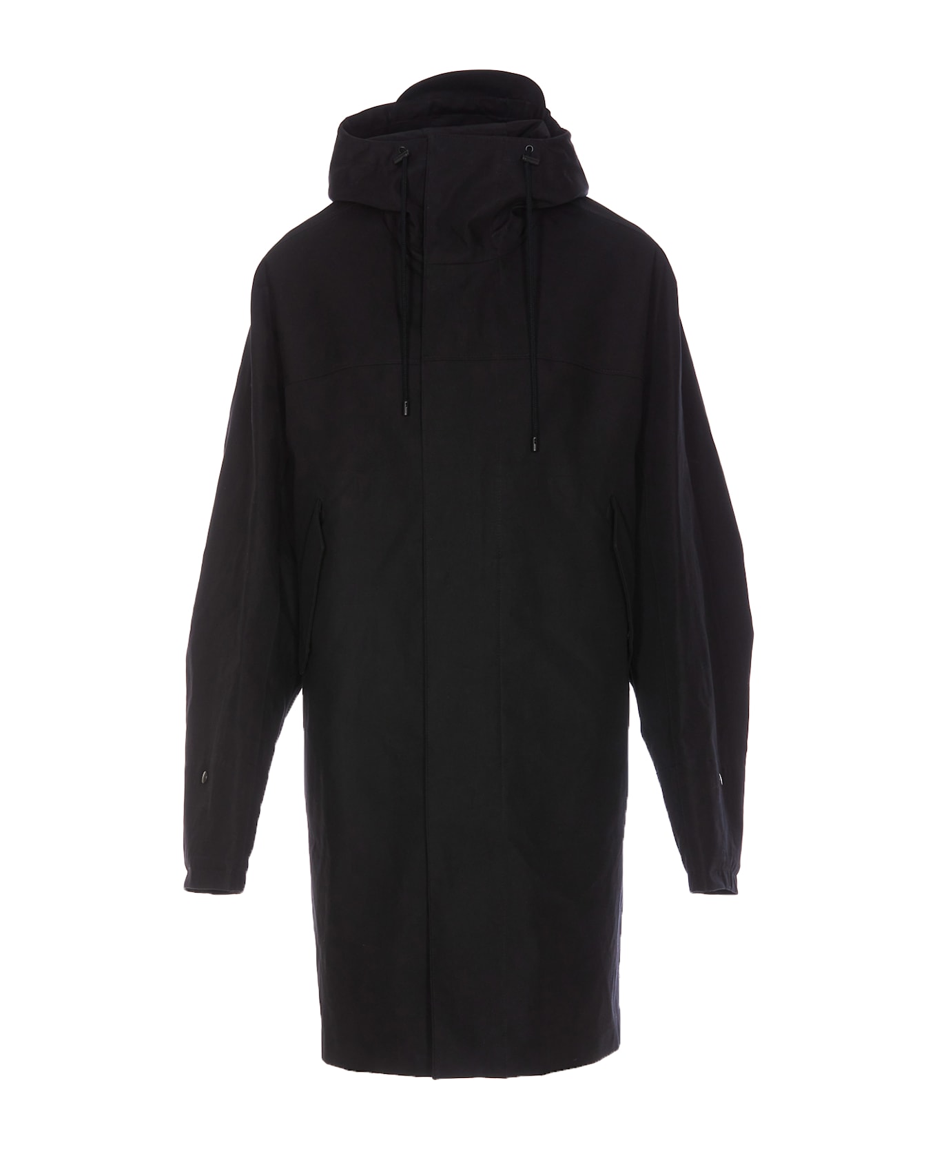 Lemaire Hooded Raincoat - BLACK