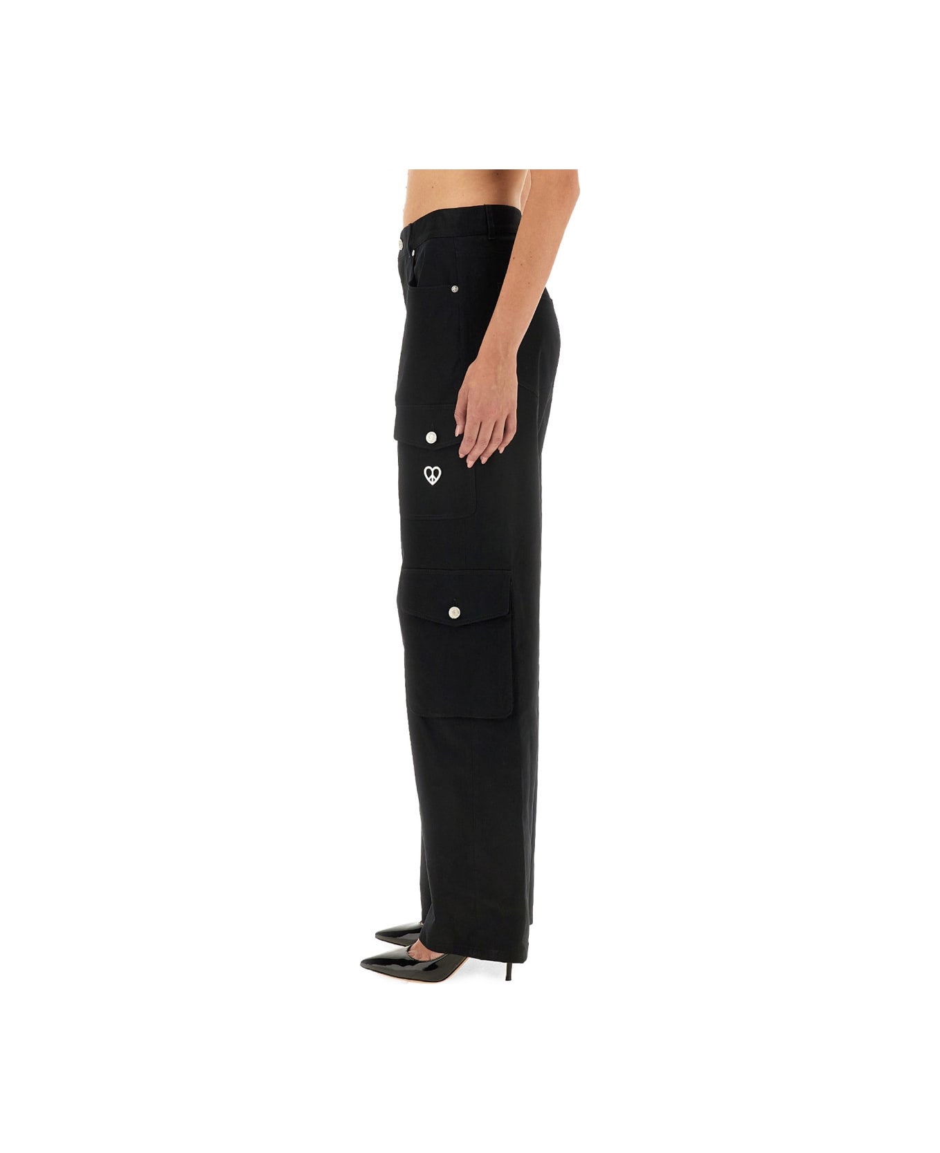 M05CH1N0 Jeans Cargo Pants - BLACK