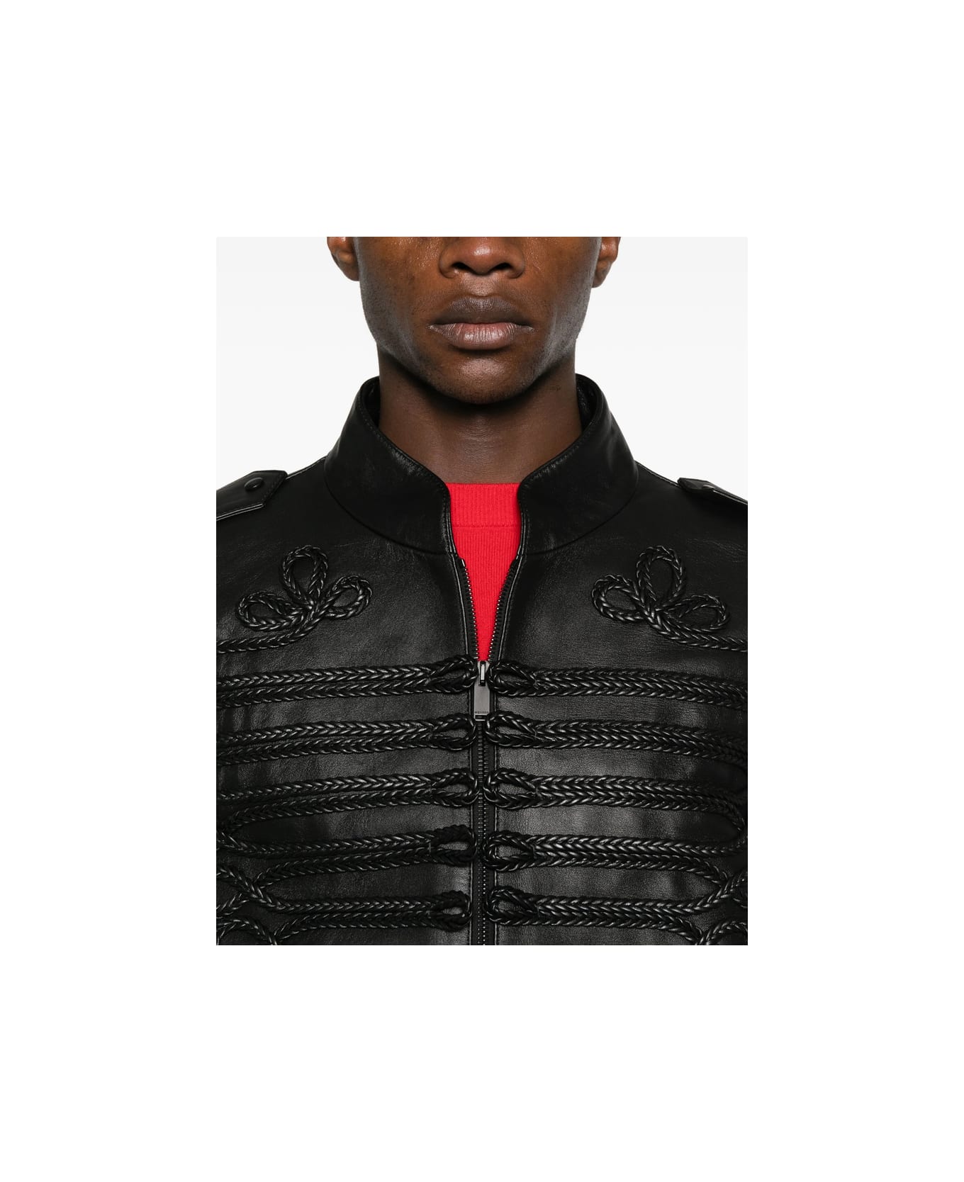 Alexander McQueen Leather Outerwear - BLACK