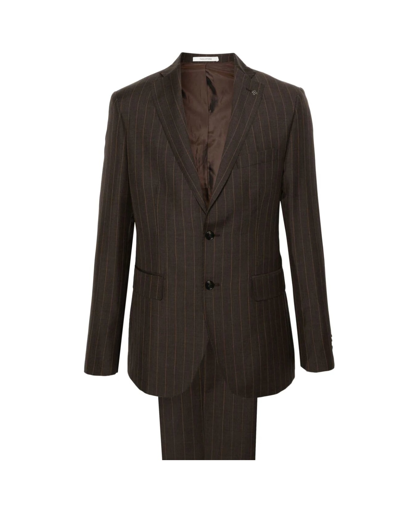 Tagliatore Pinstriped Suit - Brown スーツ