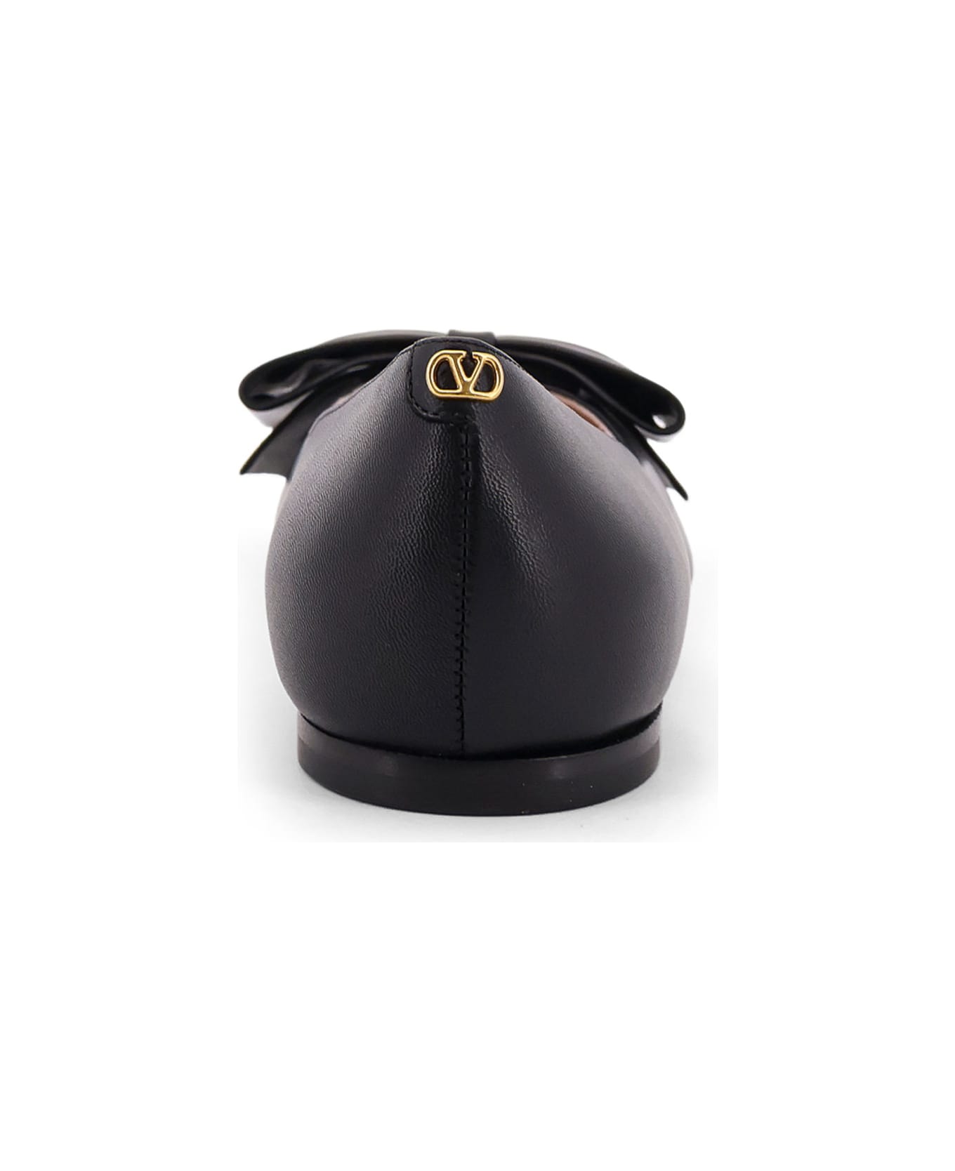 Valentino Garavani Bowow Leather Ballerinas - Black