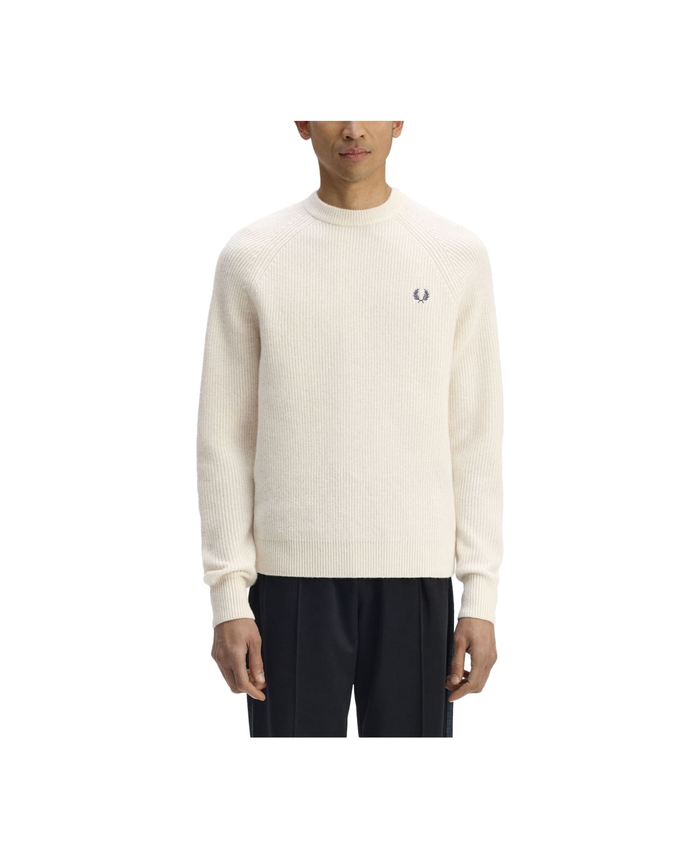 Fred Perry Jersey With Logo - POWDER