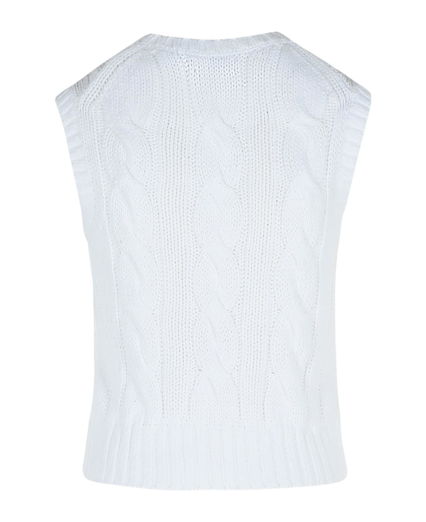 Ralph Lauren Cable-knit Cropped Vest - White