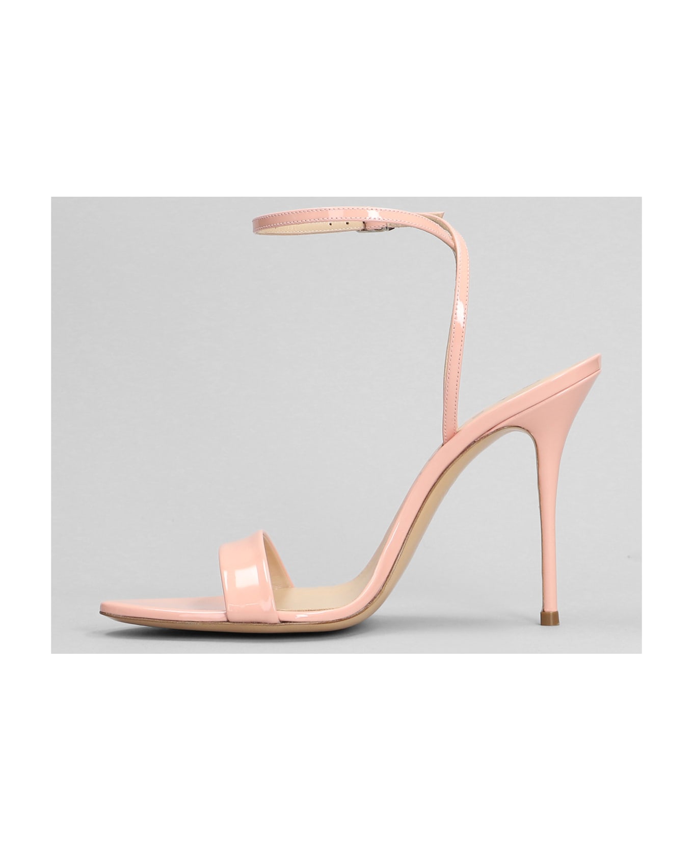 Casadei Scarlet Sandals In Rose-pink Patent Leather - rose-pink