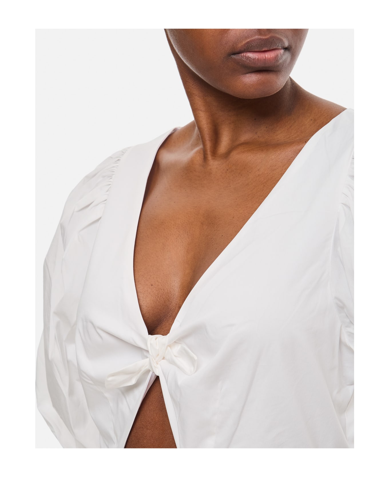 Rotate by Birger Christensen Puff Sleeve Mini Dress - Bianco ワンピース＆ドレス