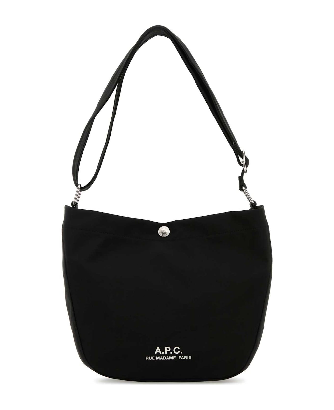 A.P.C. Black Fabric Small Besace Journal Crossbody Bag