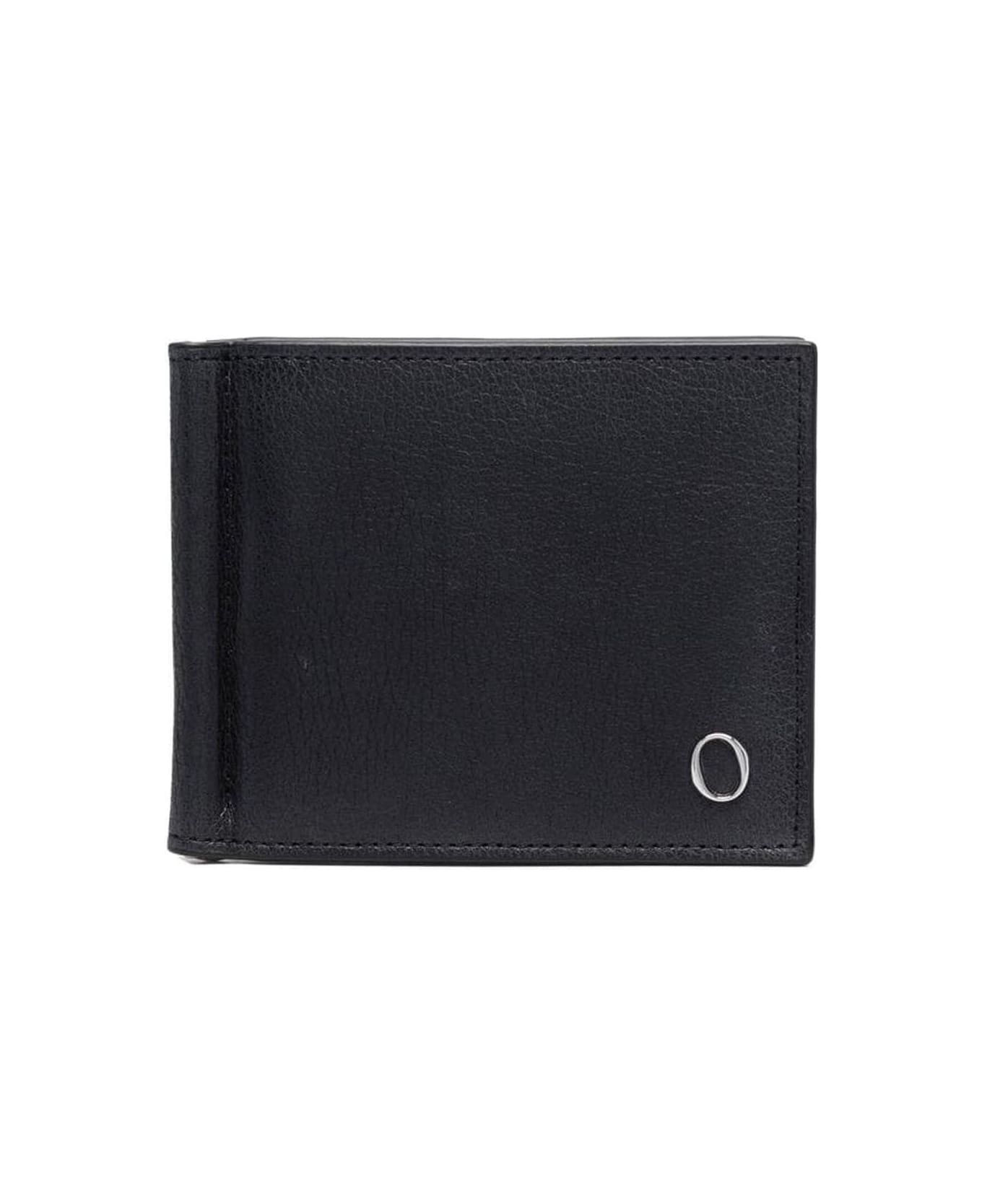 Orciani Black Calf Leather Wallet - Black