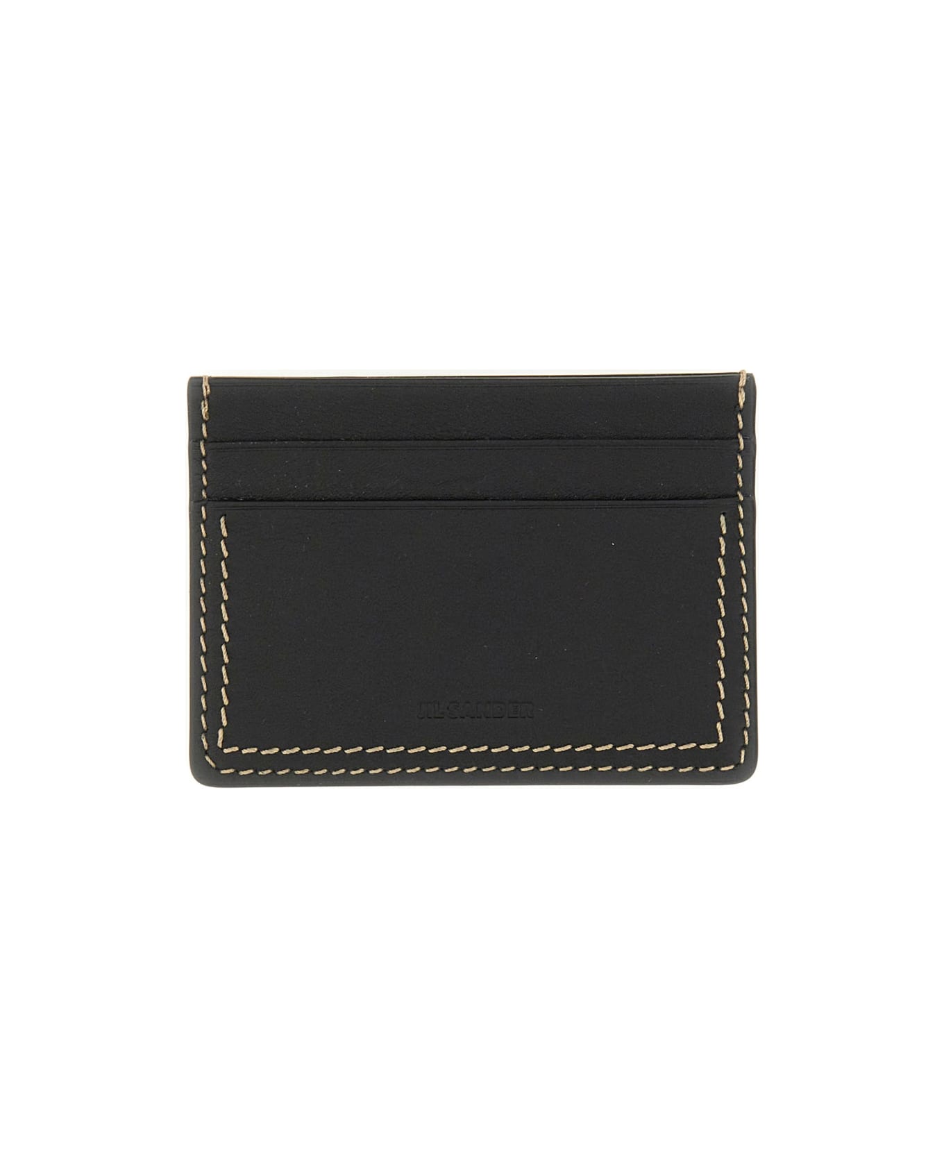 Jil Sander Leather Card Holder - BLACK