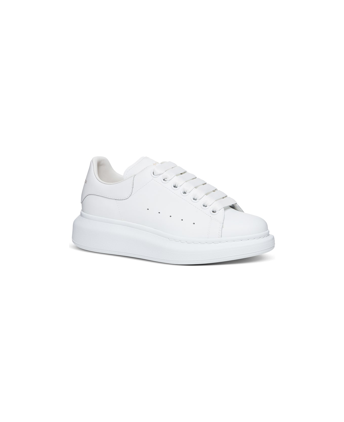 Alexander McQueen 'big Sole' White Low Top Sneakers In Leather Woman - White