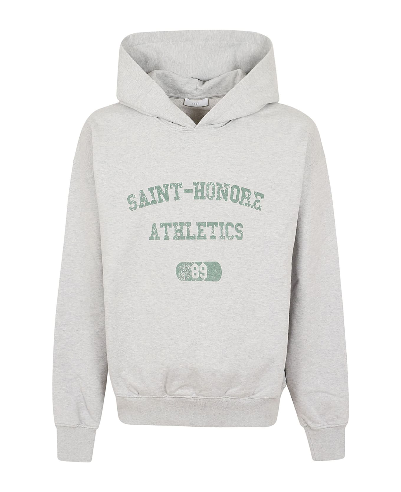 1989 Studio Saint Honore Athletics Distressed Hoodie - Heather Grey フリース