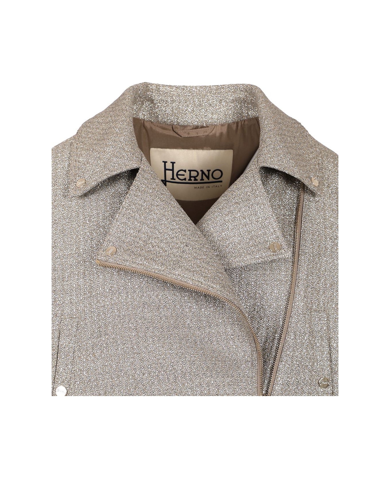 Herno Biker-style Jacket - Brown