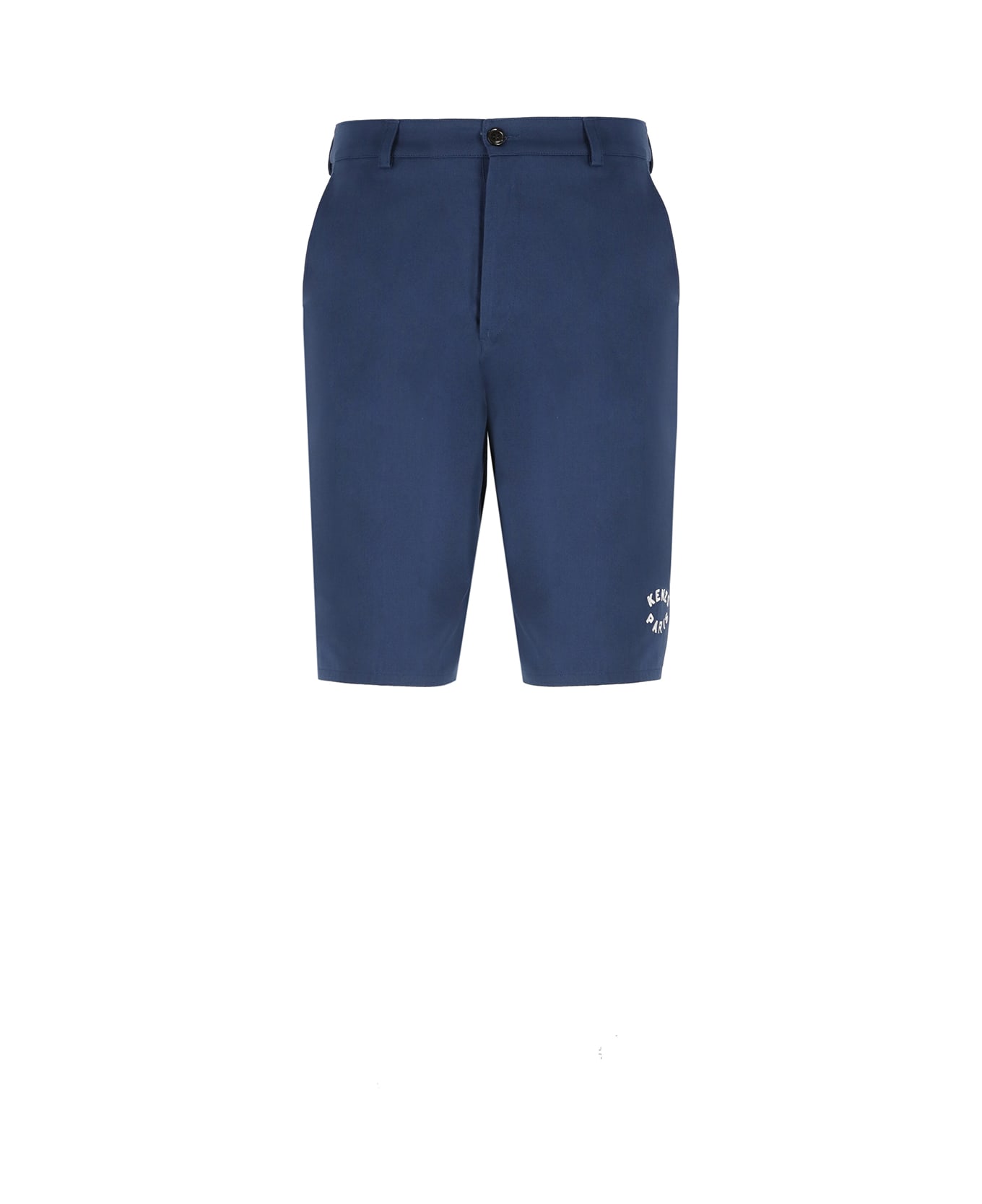 Kenzo Logo Patch Bermuda Shorts - Blue
