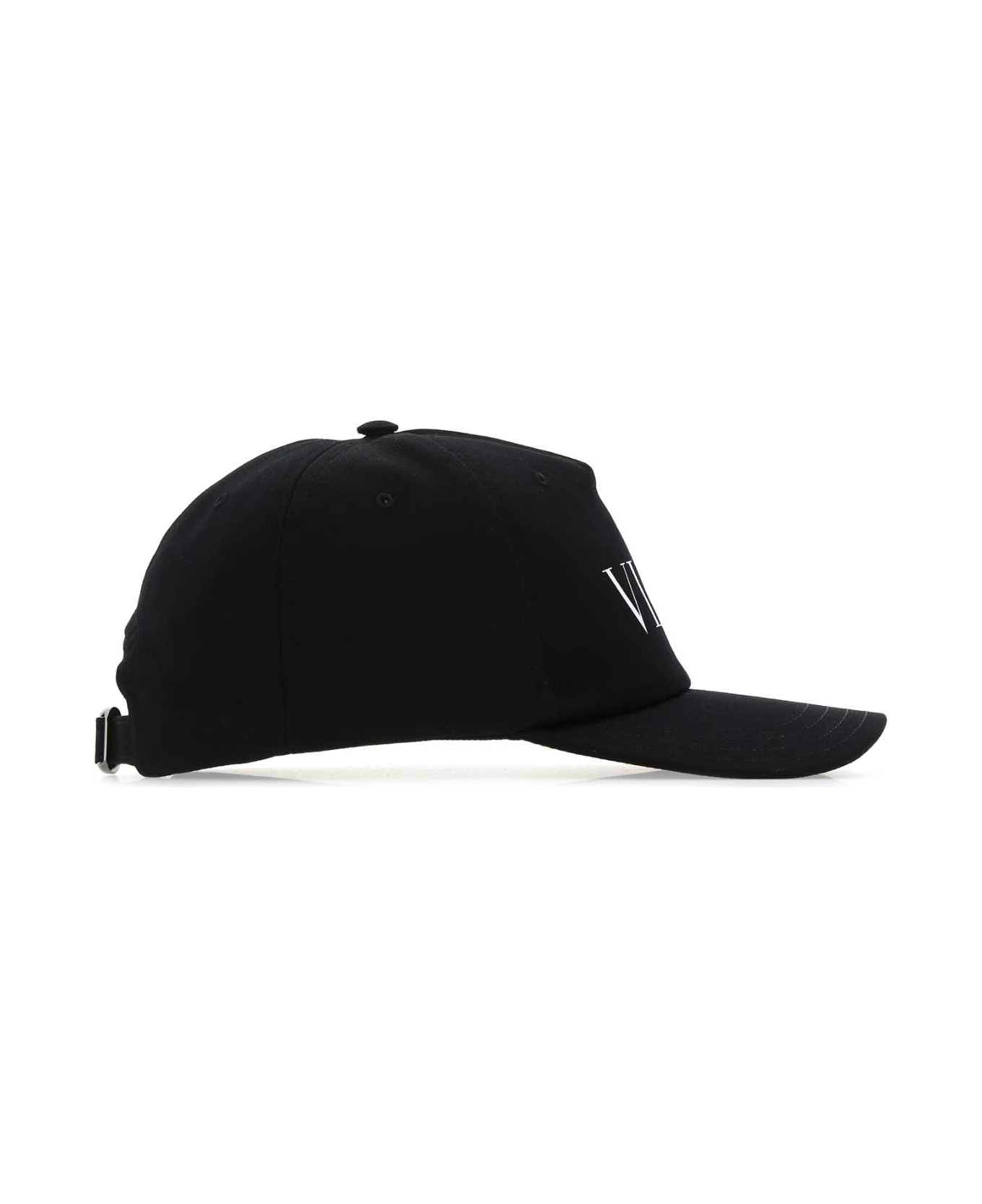 Valentino Garavani Black Cotton Baseball Cap - 0NI 帽子