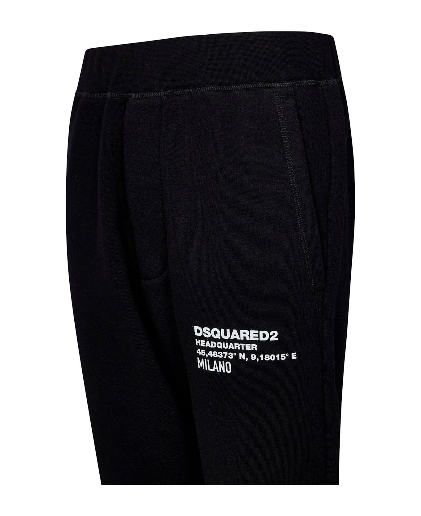 Dsquared2 Logo-printed Slim-cut Tapered Track Pants - BLACK