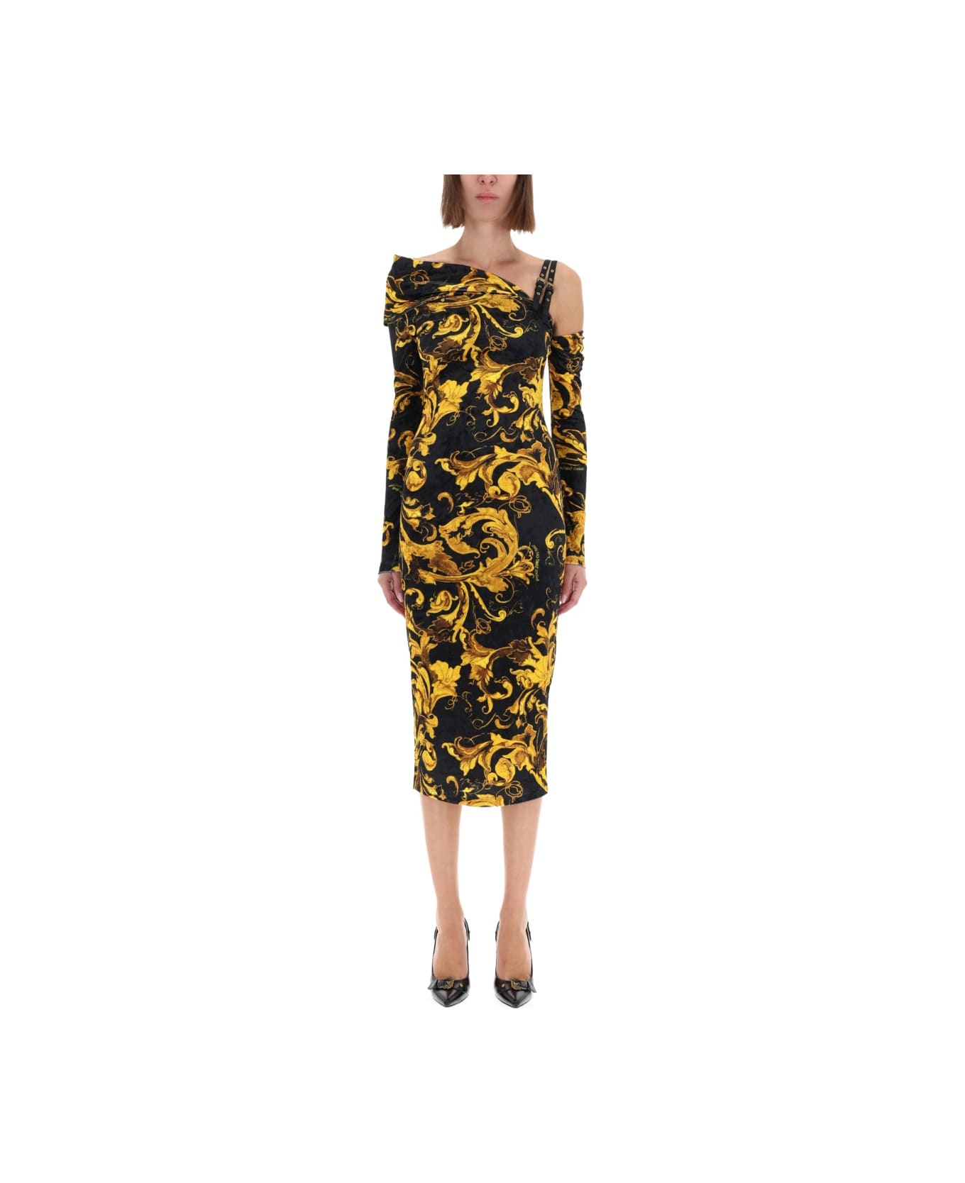 Versace Jeans Couture "porcelain Baroque" Print Dress - MULTICOLOUR