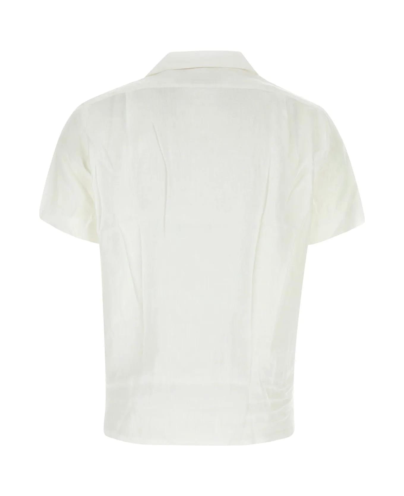 Ralph Lauren White Linen Shirt - WHITE