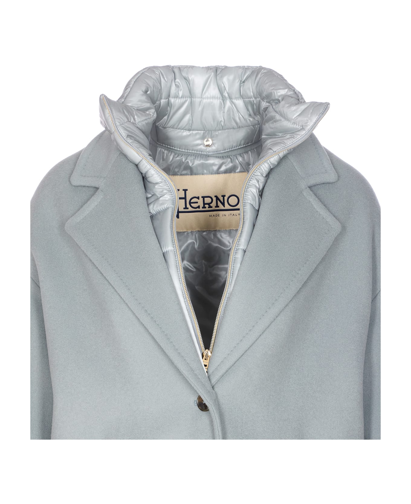 Herno Single Breasted Coat - Blue
