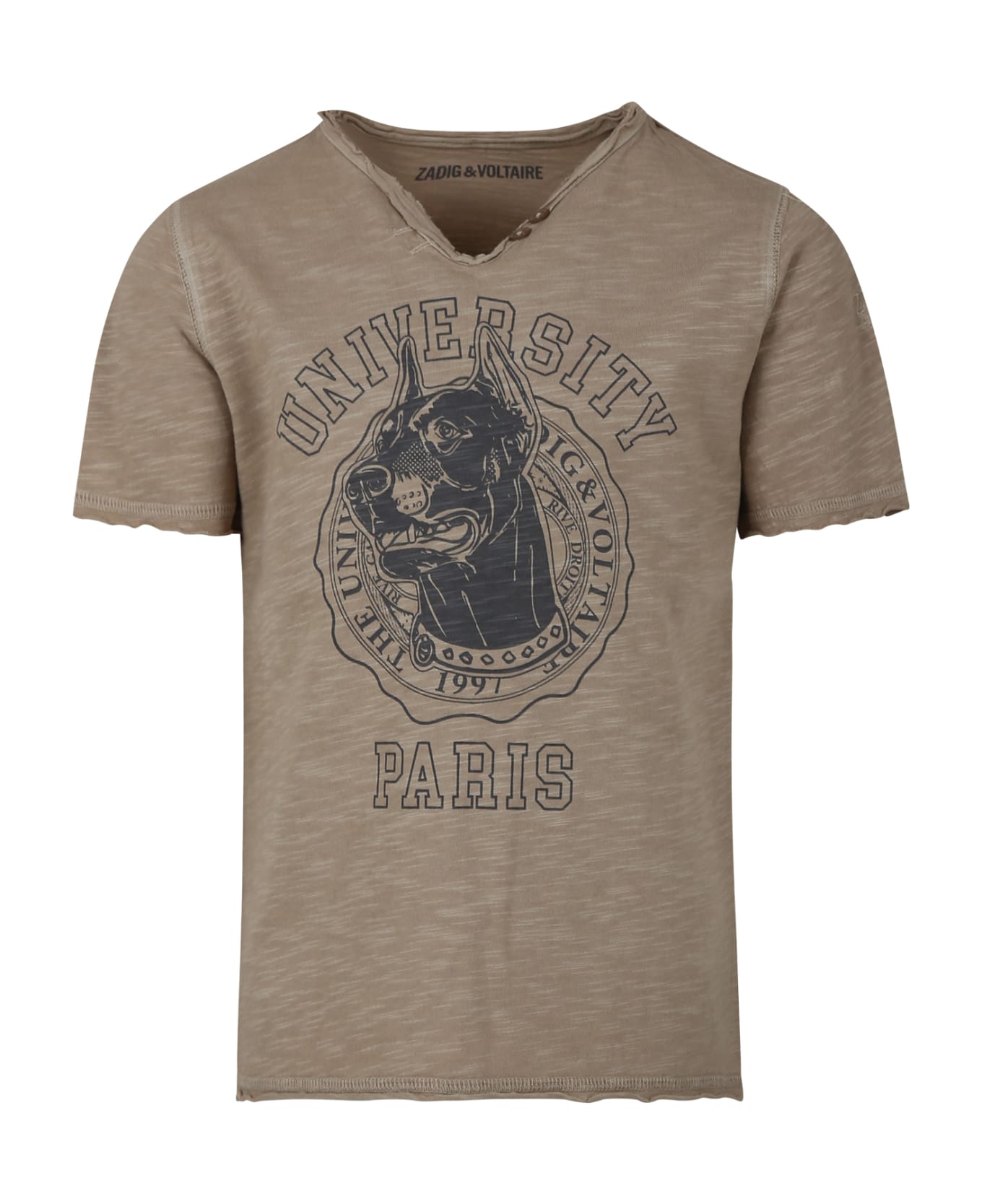 Zadig & Voltaire Brown T-shirt For Boy With Print - Brown