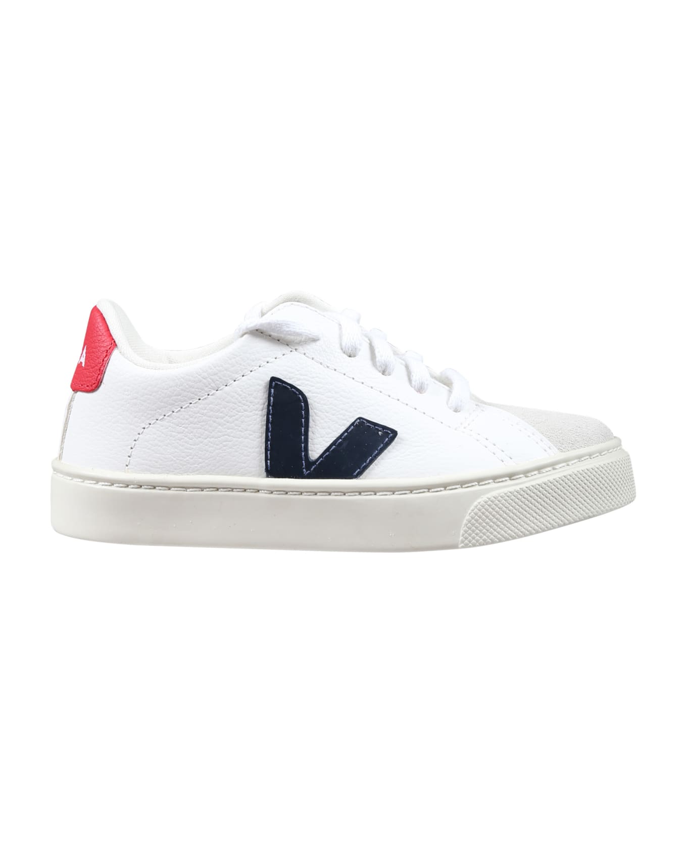 Veja White Sneakers For Kids With Logo - White