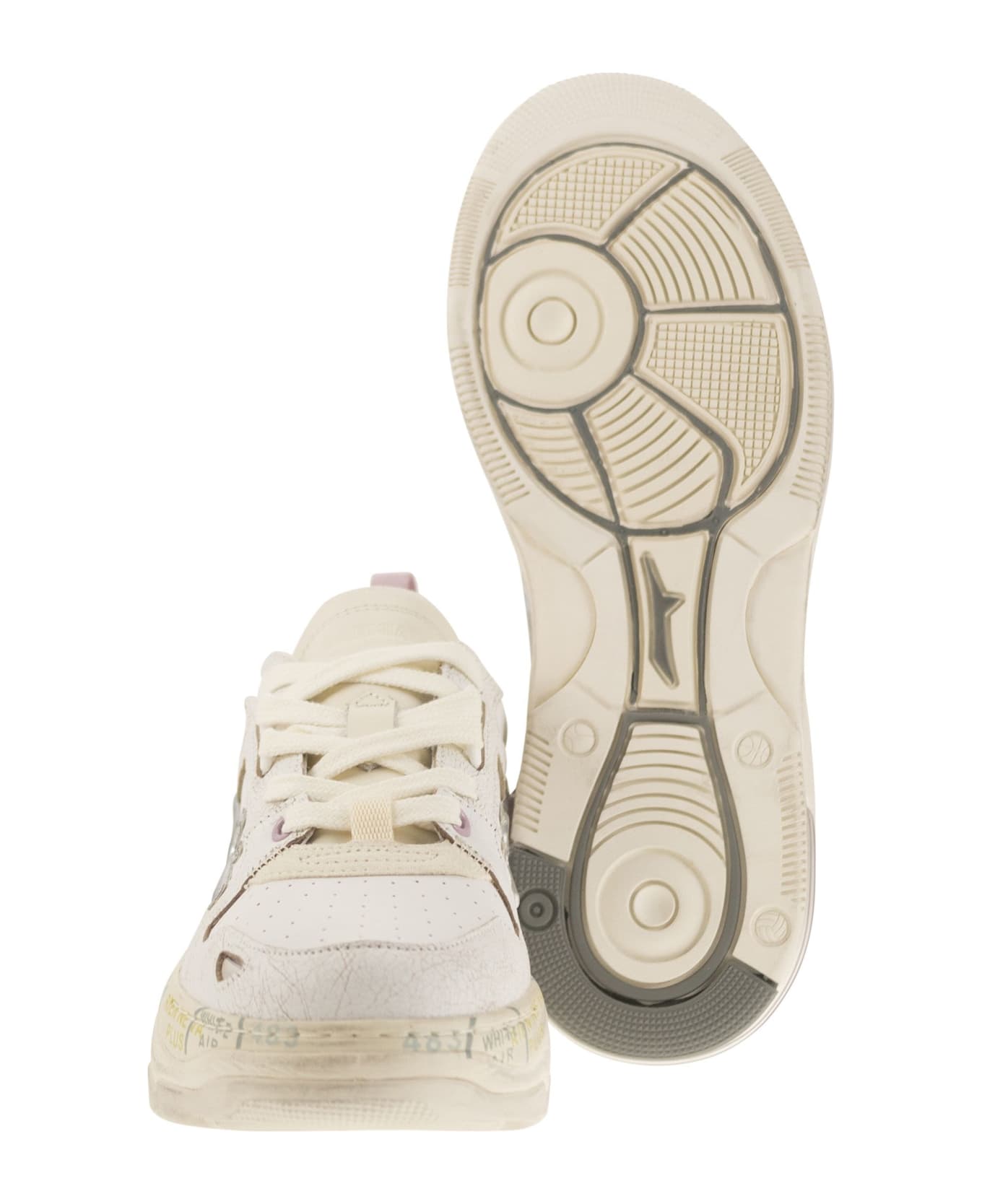 Premiata 'draked' White Leather Sneakers - White スニーカー