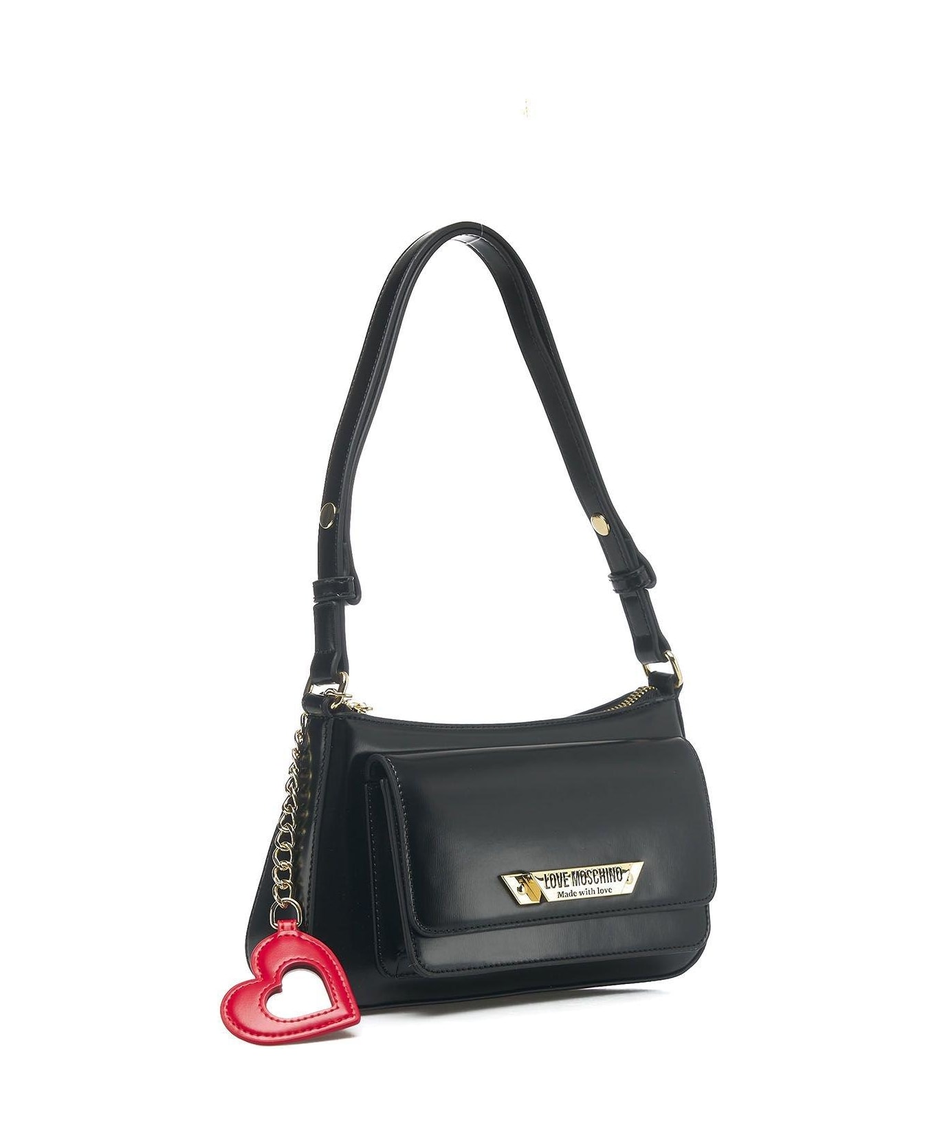 Love Moschino Logo-plaque Zipped Shoulder Bag