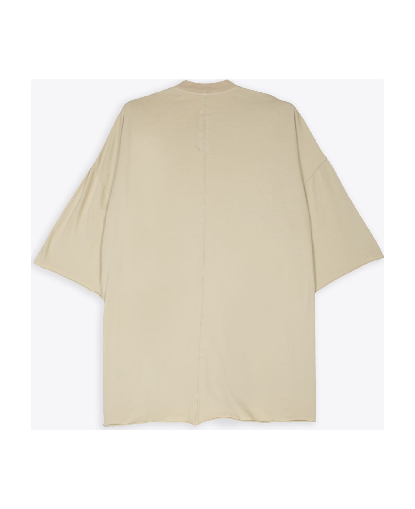 DRKSHDW Tommy T Sand colour cotton oversized t-shirt with raw-cut hems - Tommy T - Perla