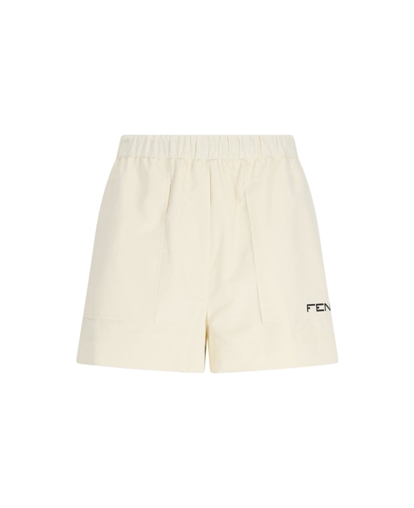 Fendi Logo Jogger Shorts - Beige ショートパンツ