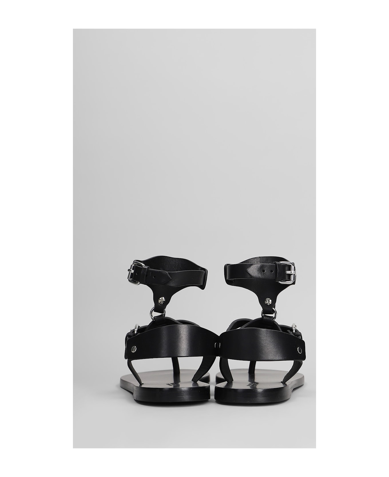 Isabel Marant Eveen Flats In Black Leather - black