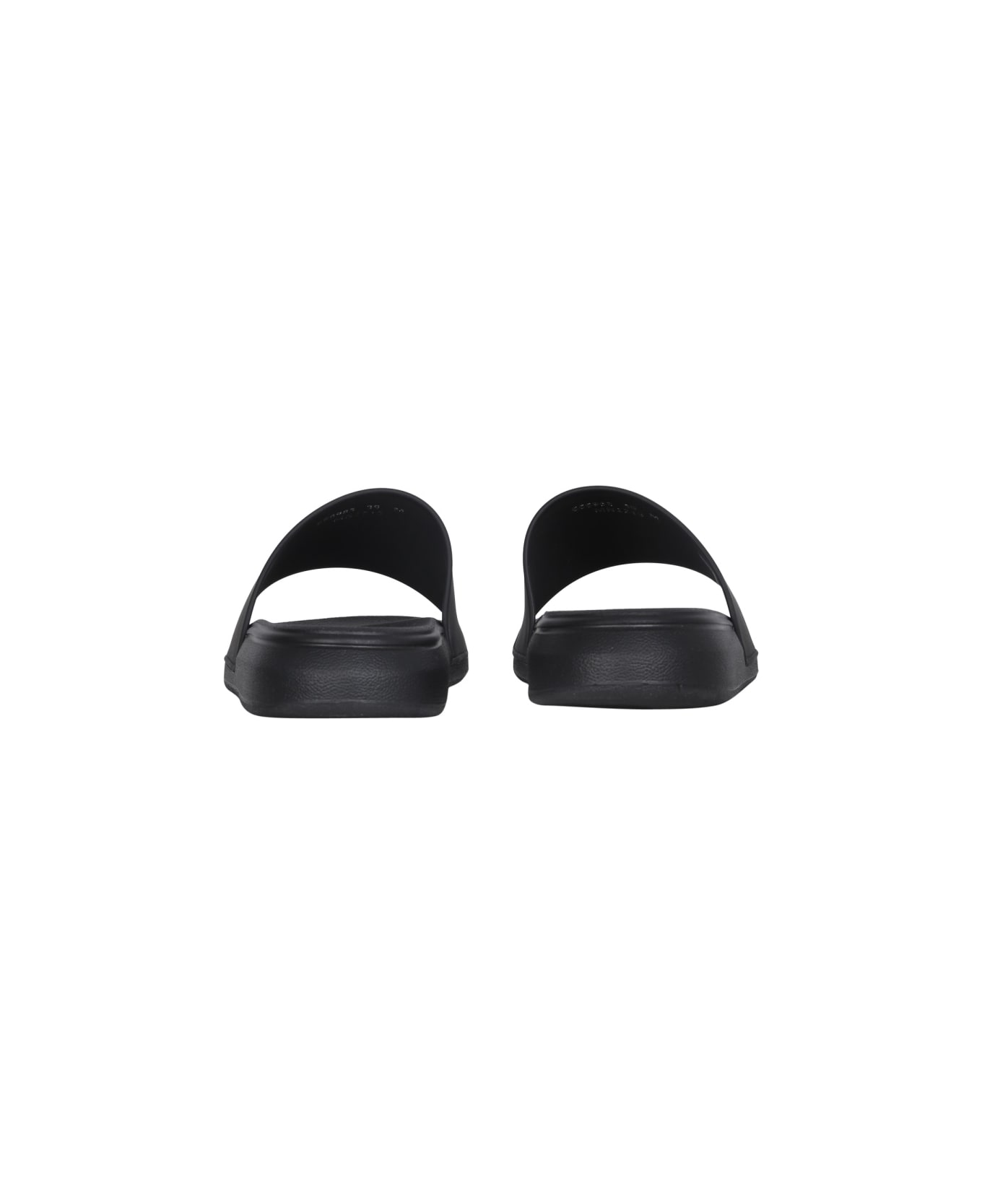 Alexander McQueen Rubber Slide Sandals - BLACK サンダル
