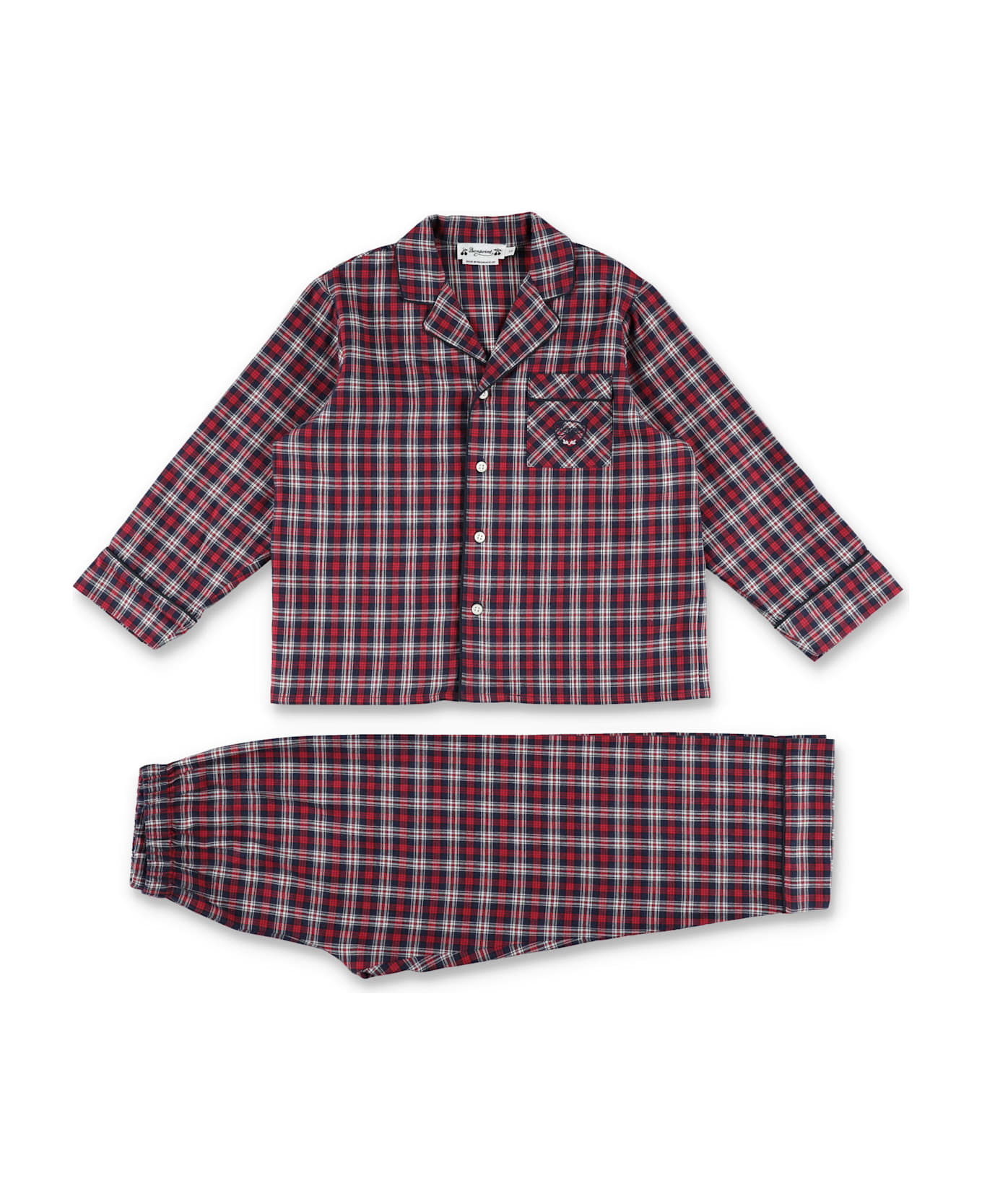 Bonpoint Kid - Dormeur Checkered Pajamas - RED