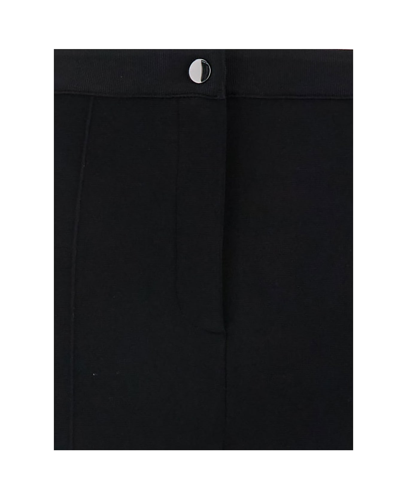 Theory Black Flared Pants With Button Closure In Viscose Blend Woman - Black ボトムス
