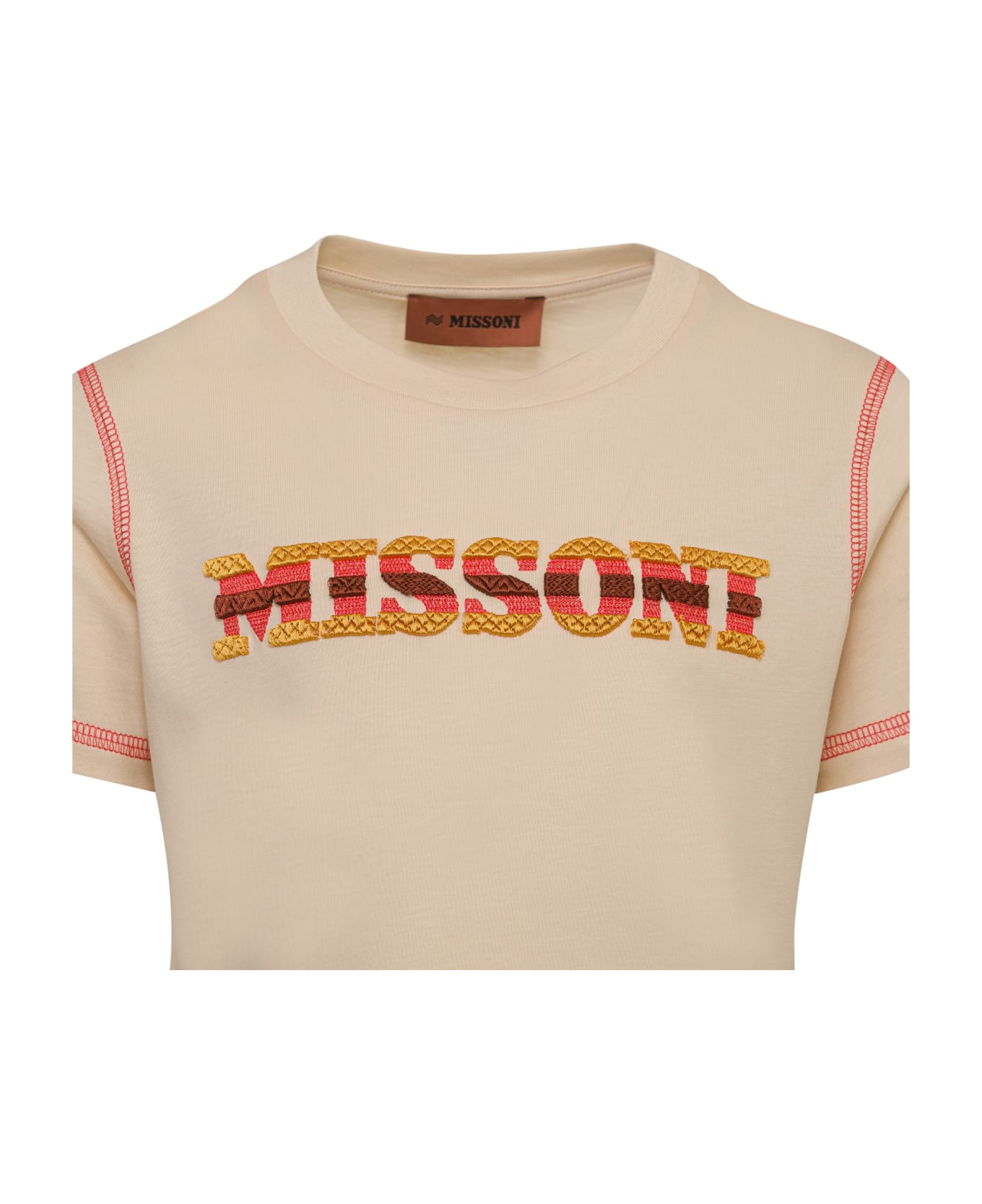 Missoni Kids T-shirt Con Logo - Beige Tシャツ＆ポロシャツ