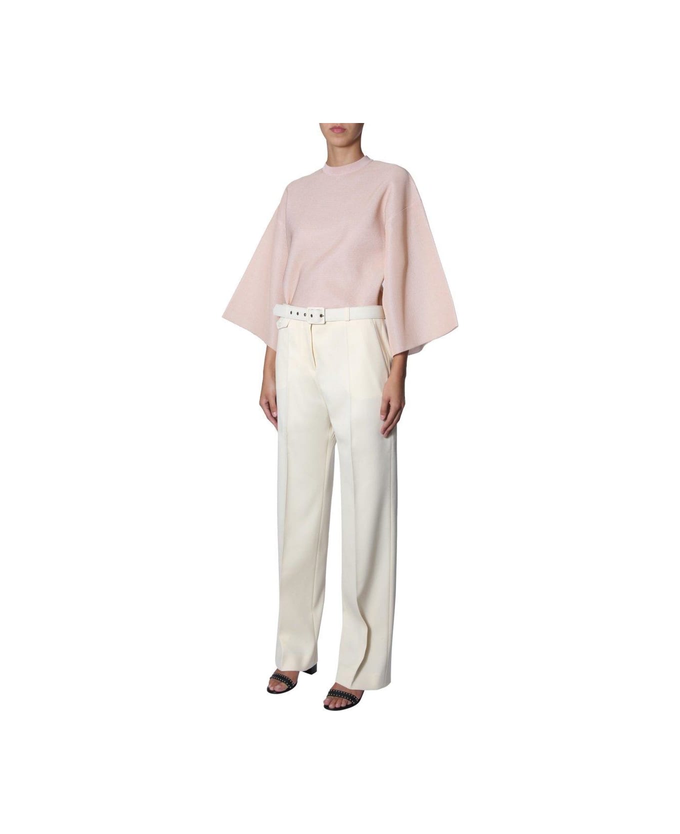 Givenchy Belted Tailored Pants - WHITE ボトムス